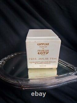 Flacon ancien de parfum COMPLICE François COTY Dans l' Esprit Art Nouveau
