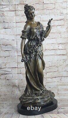 Fonte Bronze Sculpture Deak Haut Femme Figuratif Art Nouveau Deco Figurine Solde