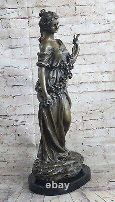 Fonte Bronze Sculpture Deak Haut Femme Figuratif Art Nouveau Deco Figurine Solde