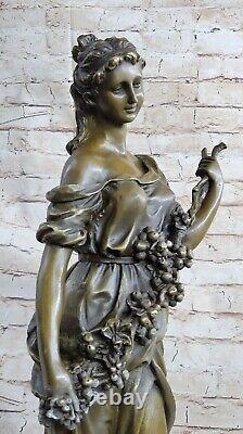 Fonte Bronze Sculpture Deak Haut Femme Figuratif Art Nouveau Deco Figurine Solde