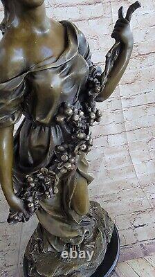Fonte Bronze Sculpture Deak Haut Femme Figuratif Art Nouveau Deco Figurine Solde