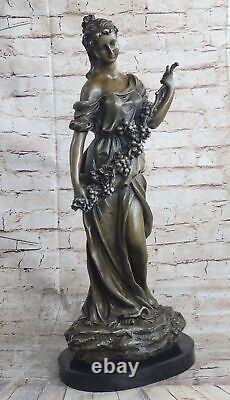 Fonte Bronze Sculpture Deak Haut Femme Figuratif Style Art Nouveau Déco Affaire