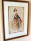 G. Camps-superbe Lithofemme Paon Bel Encadrement