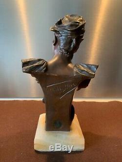 Georges De Van Der Straeten Buste De Femme Souriante Art Nouveau