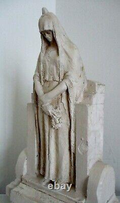 Grande sculpture statue maquette d'Alfred FINOT (1876-1947) Femme Symbolisme