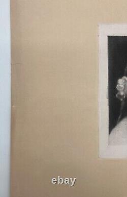 Gravure À L'Eau-forte 1903 Art Nouveau Portrait Une Femme Cilius Andersen