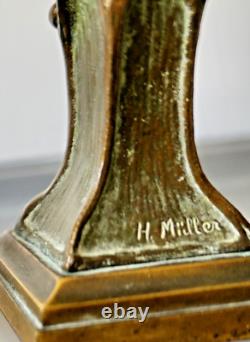 Hans Müller Paire de Bustes de Femme Sculpture Bronze Art Nouveau Jugendstil