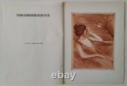 Henri Boutet Pointe sèche 1898 Estampe en couleur Art Nouveau Femme