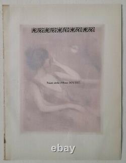 Henri Boutet Pointe sèche 1898 Estampe en couleur Art Nouveau Femme