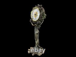 Horloge Art Nouveau Originale Avec La Femme Véronese (an10085a4)