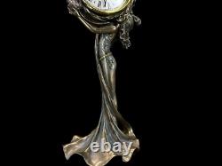 Horloge Art Nouveau Originale Avec La Femme Véronese (an10085a4)