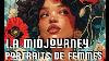 Ia Midjourney Portraits De Femmes Art Nouveau Coquelicot