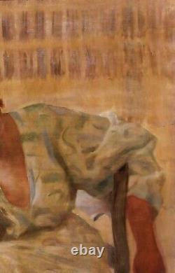 Jean-Jacques Drogue tableau femme portrait Art Nouveau Lyon impressionnisme