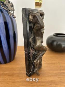 Jeune Femme, Bronze Signé Alexandre Auguste Caron. Art Nouveau