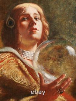Joseph COTTAZ peintre Lyon Vienne Isère tableau portrait femme symboliste vanité