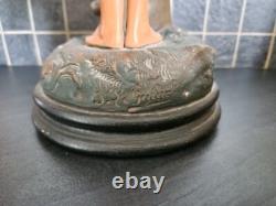 Joseph Le Guluche Sculpture en terre cuite Femme à la fontaine sujet Art Nouveau