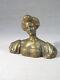 Kossowski Ancienne Petite Sculpture Buste Jeune Femme En Bronze Art Nouveau 1900