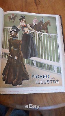 LE FIGARO ILLUSTRE RELIE 1898 année complète Couvertures art nouveau Defeure