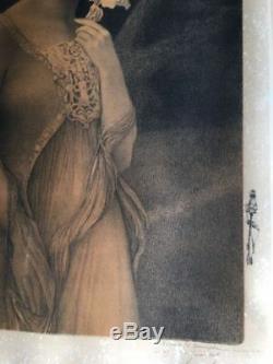 LITHOGRAPHIE ART NOUVEAU ART DECO FEMME /1897/numérotée /GIRARDOT / No Mucha