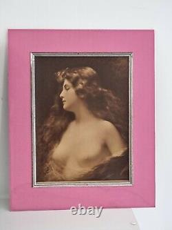LITHOGRAPHIE FEMME NUE LITHOGRAPH NUDE WOMAN. Art nouveau Adolphe Braun