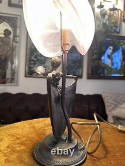 Lampe Style art déco Art Nouveau Femme Murano 43cm
