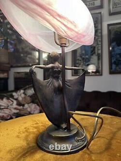 Lampe Style art déco Art Nouveau Femme Murano 43cm