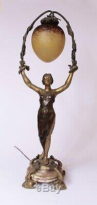 Lampe art nouveau Bronze Femme