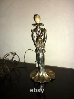 Lampe figurative ART NOUVEAU femme WMF argenté