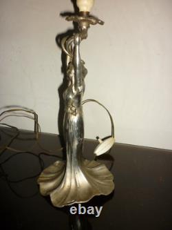 Lampe figurative ART NOUVEAU femme WMF argenté