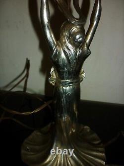 Lampe figurative ART NOUVEAU femme WMF argenté