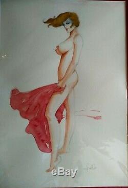 Leone Frollo Planche Bd Original Art Illustration Femme Nue