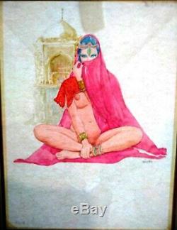 Leone Frollo Planche Bd Original Art Illustration Femme Orientale