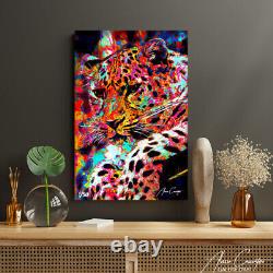 Leopard Painting Colorful Wall Decor Living Room Bedroom Decoration Office Art
