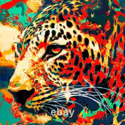 Leopard Painting Watercolor Painting Modern Contemporary Art Painting Pop Art