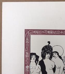 Lithographie Art Nouveau Erotica Aubrey Beardsley Femmes Lysistrata Aristophane