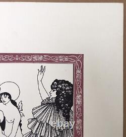 Lithographie Art Nouveau Erotica Aubrey Beardsley Femmes Lysistrata Aristophane