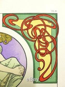 Lithographie Originale Femme Art Nouveau par Alphonse Mucha