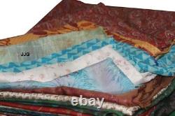 Lot en gros de 5 pcs lourd Banarasi brocart Saree Art soie Vintage Sari tissu