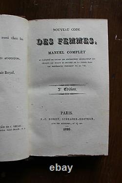 MANUEL RORET Nouveau code des femmes, manuel complet 1829