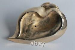 Maurice BOUVAL Bougeoir Bronze Femme nue Art Nouveau (64731)