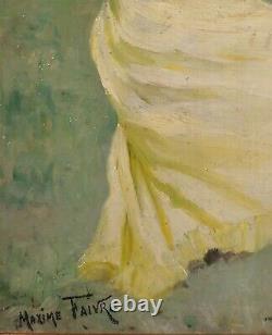 Maxime FAIVRE tableau femme impressionnisme portrait Art Nouveau