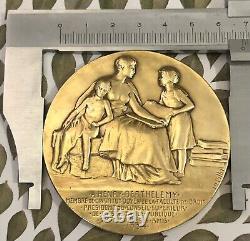 Medaille En Bronze Par Pillet Art Deco Nouveau Femme Nue Medal