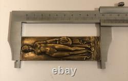 Médaille Plaque En Bronze La Baigneuse Par Turin Medal Art Déco Nouveau Femme