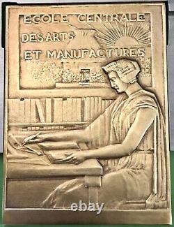 Médaille Plaque En Bronze Lamourdedieu Femme Art Nouveau Medal