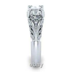 Mode Art Déco Mariage Bague pour Femme Simuler Diamant Rond Coupe Taille 6-10