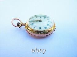 Montre De Col Pendentif Or 18k Art Nouveau Gold Watch Orologio D'oro Reloj