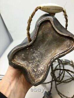 Paire De Lampe Art Nouveau Vers 1900 Régule Femme Signé Flora Antique Lamp
