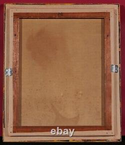 Pastel tableau dessin portrait femme jeune fille enfant profil Art Nouveau 1900
