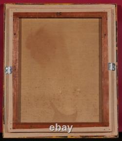 Pastel tableau dessin portrait femme jeune fille enfant profil Art Nouveau 1900