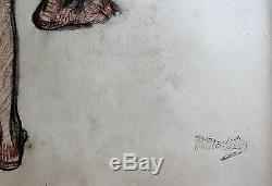 Paul MADELINE, Femme nue, dessin, pastel, France, Crozant, Creuse, Art, tableau